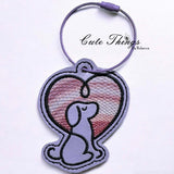 Dog With Heart Bookmark/Ornament