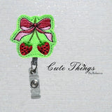 Bow With Strawberries ITH