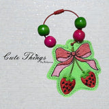 Bow With Strawberries ITH