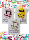 Music Note Heart Magnet Bookmark