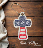 Stars and Stripes Cross ITH