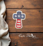 Stars and Stripes Cross ITH