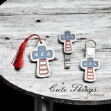 Stars and Stripes Cross ITH