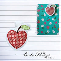 Apple Heart Magnet Book Mark