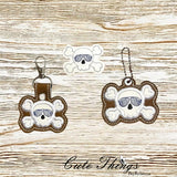 Skull With Cross Bones and Glasses Applique ITH