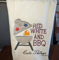 Red White and BBQ Applique