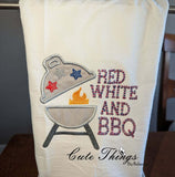 Red White and BBQ Applique