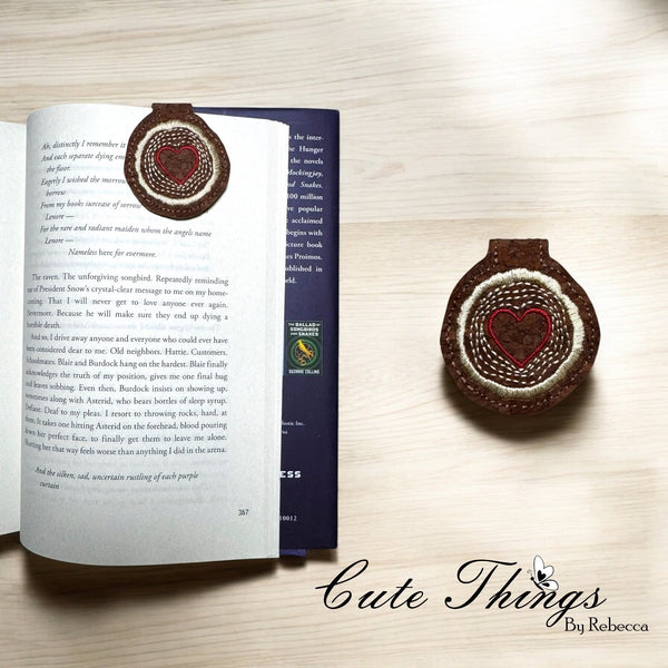 Tree Ring Heart Magnet Bookmark