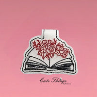 Book With Flowers Magnet Bookmark
