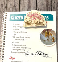 Book With Flowers Magnet Bookmark
