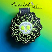 Skull Head Flower Magnet Bookmark