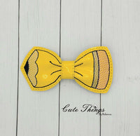 Cute Pencil Hair Bow ITH