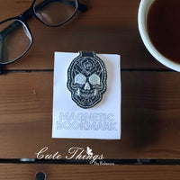Skull Linework Magnet Bookmark
