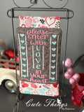 Please Enter With Love In Your Heart Mini Quilt