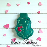 Dinosaur with Heart Magnet Bookmark