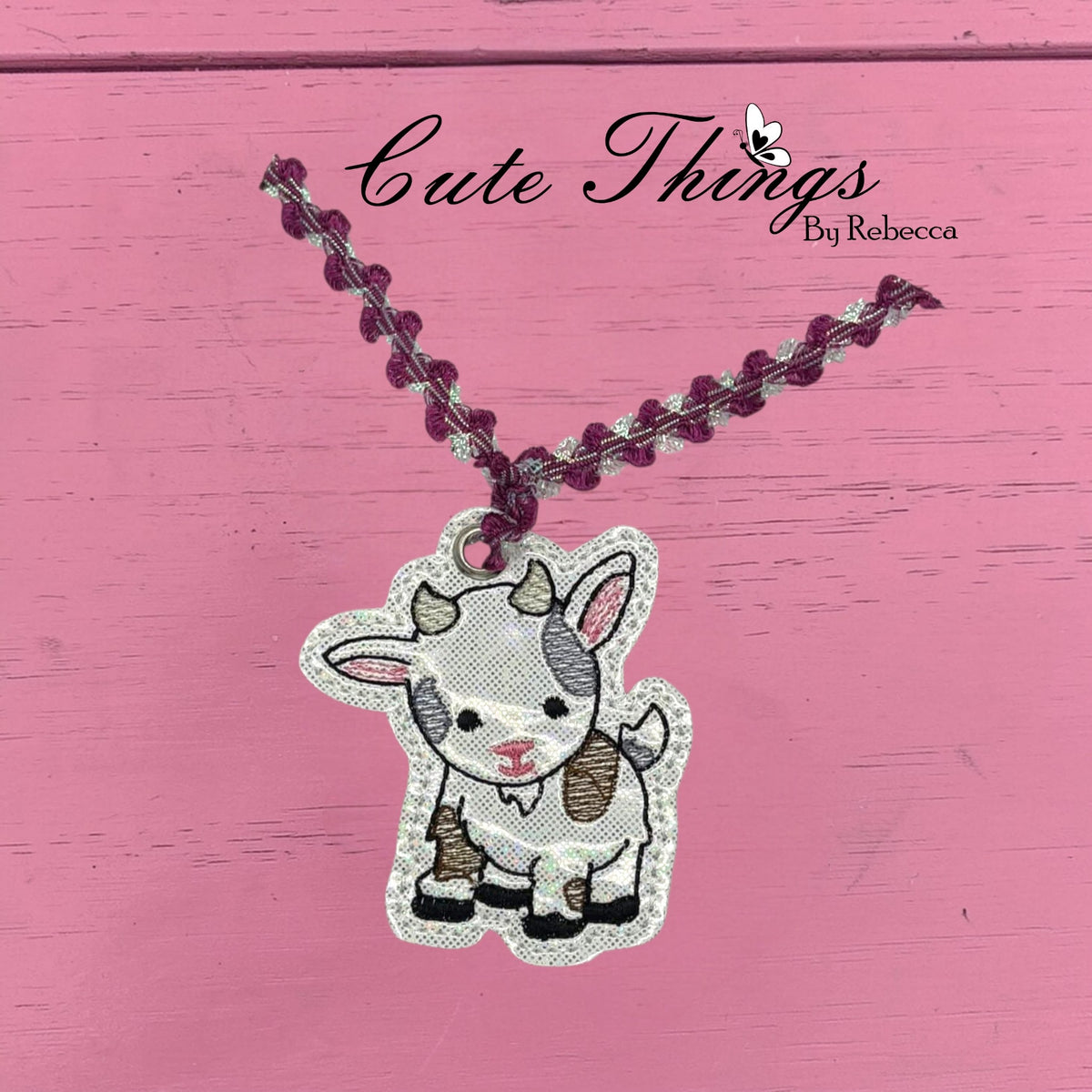 Multi Colored Cute Goat ITH – Cute Things By Rebecca Embroidery