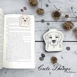Dog with or Without Bow Magnet Bookmark