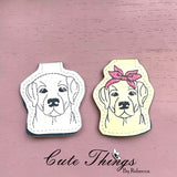 Dog with or Without Bow Magnet Bookmark