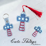 Stars and Stripes Cross ITH