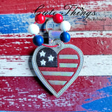 Stars and Stripes Heart ITH