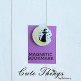 Black Cat on the moon Magnet Bookmark