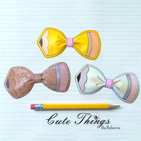 Cute Pencil Hair Bow ITH