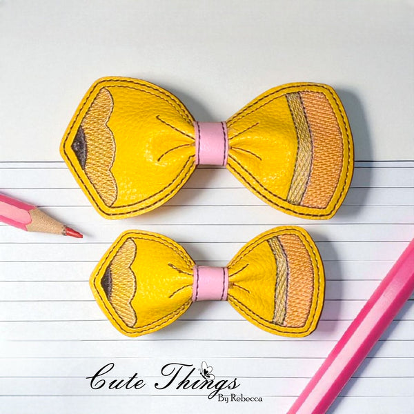 Cute Pencil Hair Bow ITH
