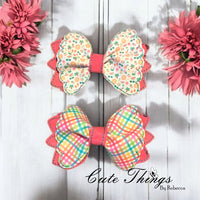 Flower Scrunch Bow ITH