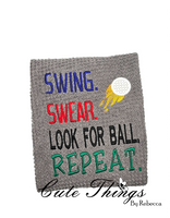 Swing. Swear. Look For Ball. Repeat. Applique