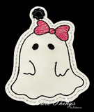 Ghost with Bow Bookmark/Ornament