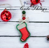 Applique and Non Applique Stocking  Bookmark/Ornament