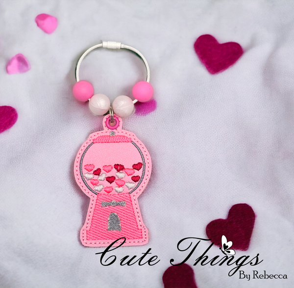 Bubblegum Machine Hearts Bookmark/Ornament