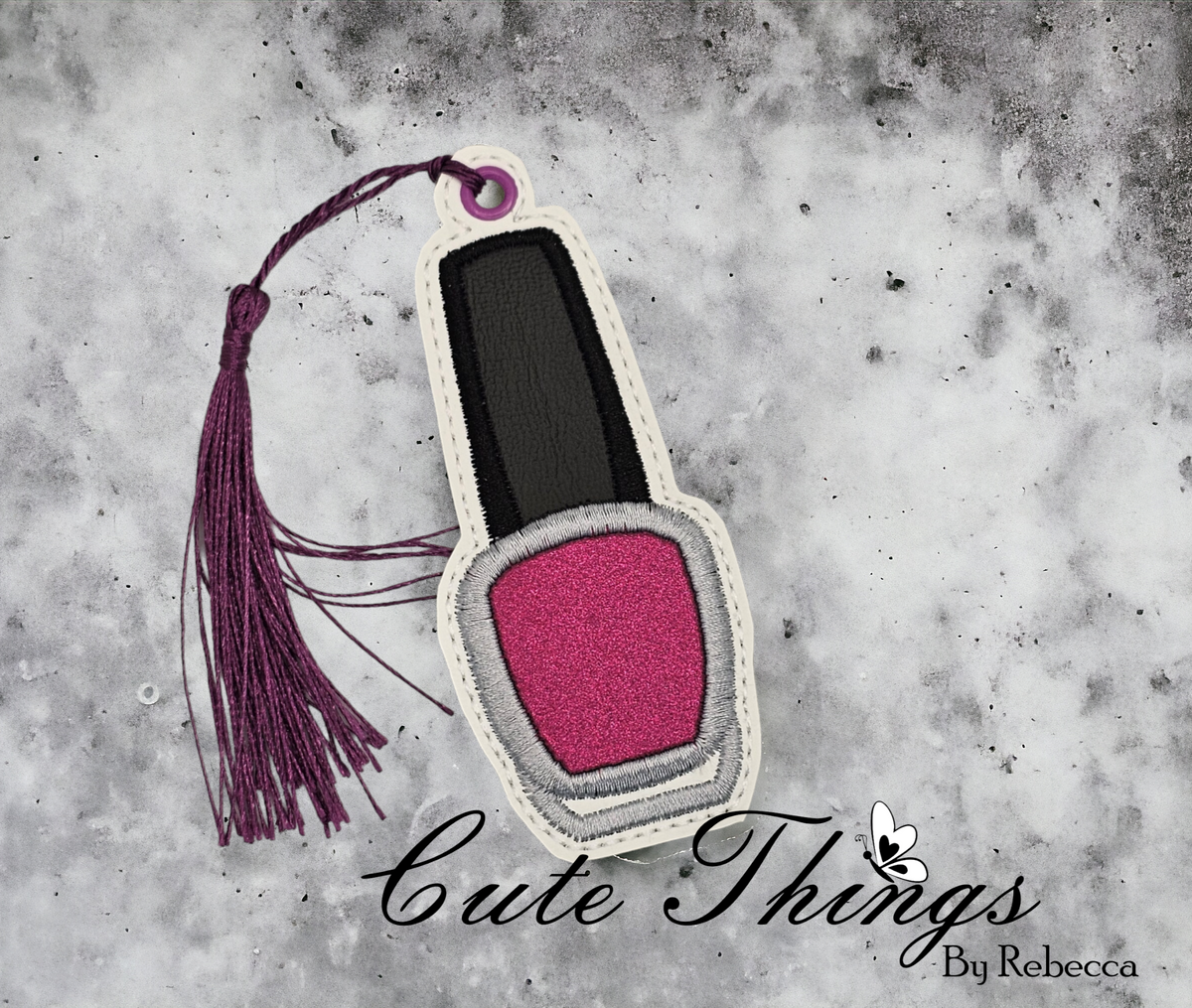 Nail Polish Applique Bookmark/Ornament – Cute Things By Rebecca Embroidery