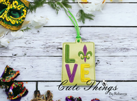 Mardi Gras Love Bookmark/Ornament