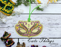 Mardi Mask 1  Bookmark/Ornament