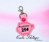 Cute Piggy Bank Quarter Keeper Snap Tab