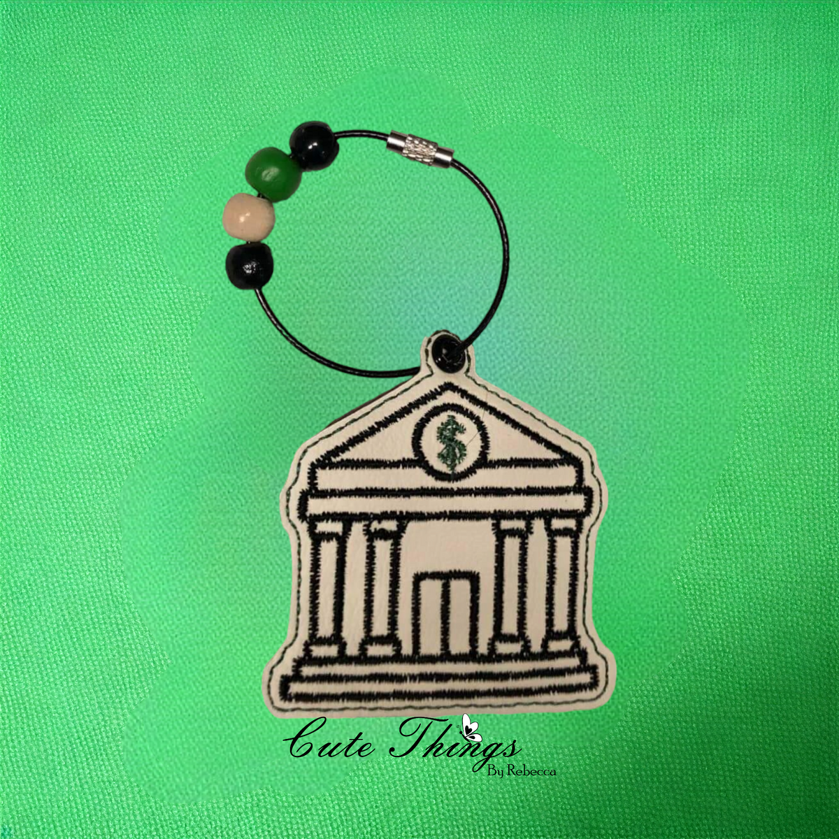Bank Building Bookmark/Ornament – Cute Things By Rebecca Embroidery