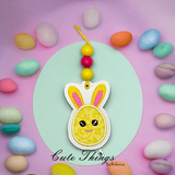 Bunny Egg Applique Bookmark/Ornament