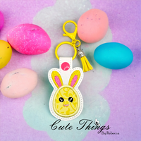 Bunny Egg Applique Snap Tab