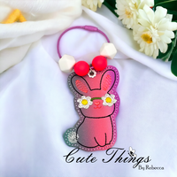 Bunny with Flower Shades Bookmark/Ornament