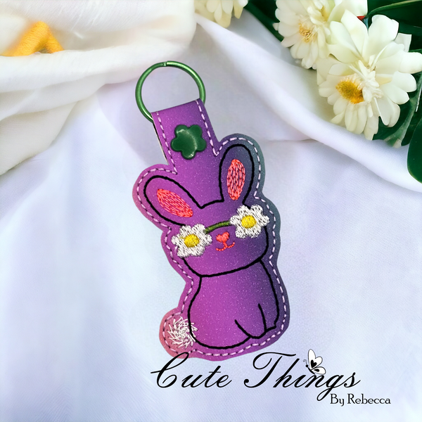 Bunny With Flower Shades Snap Tab