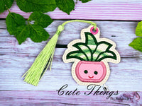 Cute Plant Applique Pot Bookmark/Ornament