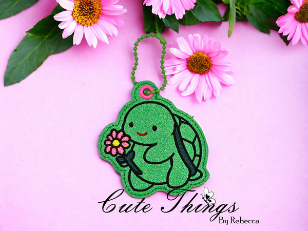 Cute Turtle with Flower Bookmark/Ornament