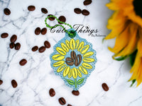 Coffee Bean Sunflower Bookmark/Ornament