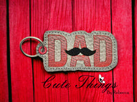 Dad With A Mustache Bookmark/Ornament