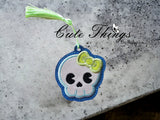 Applique Skull With Bow Bookmark/Ornament