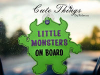 Little Monsters On Board Car Sign