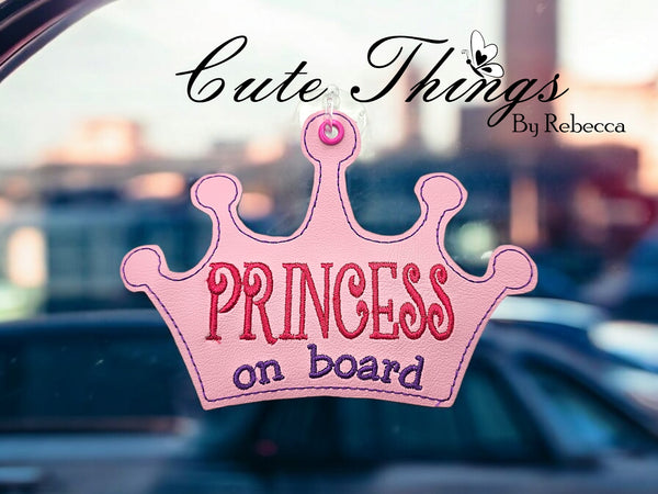 Princess On Board Car Sign