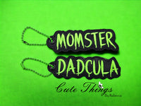 Dadcula and Momster Bookmark/Ornament