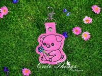 Cute Pig With Flower Snap Tab